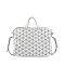 VERONICA·WANG 时尚拼接菱格多功能公文包VW009 珠光白