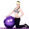 华亚 65cm瑜伽球套装加厚防爆 减肥瘦身健身器材 孕妇助产分娩球 65cm紫色