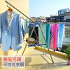 宝优妮 晾衣架落地折叠室内晾衣服架子翼型凉衣架不锈钢阳台晒衣架