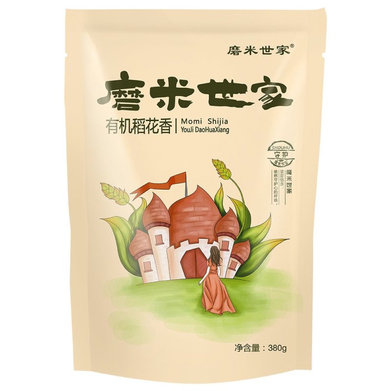 磨米世家 五常有机稻花香大米380g（东北 米饭 熬粥 大米伴侣 杂粮 熬粥 粥米 ）