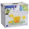 乐美雅(Luminarc)浮雕迪瓦利亚水具套装7件套1.6LJ2732果汁杯水杯水壶奶杯