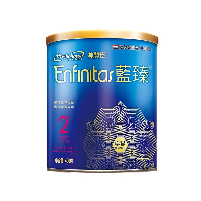 美赞臣蓝臻2段较大婴儿配方奶粉400克罐装
