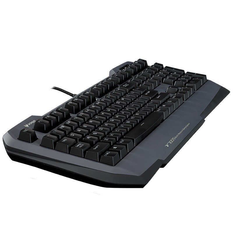 雷柏(rapoo)v700s 背光游戏有线机械键盘 黑色 黄轴