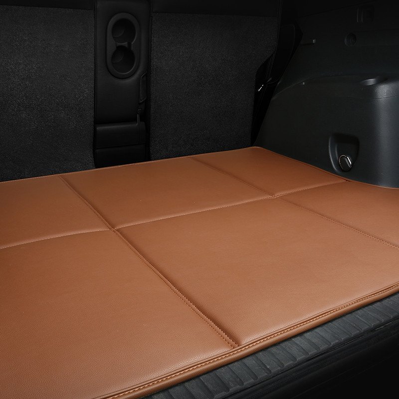 铂晟后仓垫适用于陆风X5 X7 X8保时捷卡宴 MACAN 卡宴铂金版宝骏730 560 630 五座专用后备箱垫尾箱垫 折叠单垫款-棕色
