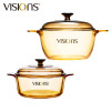 康宁(VISIONS)锅具套装 VS22+VS15+VS08 3件套 耐热晶彩透明玻璃汤锅