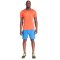 轻薄健身套装男夏季速干健身服男士弹力跑步短袖运动短裤训练衣 4XL 亮橙色