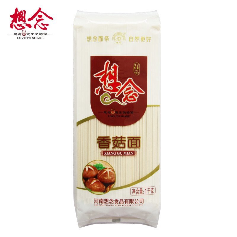 想念挂面 立体袋装香菇面1000g/袋