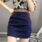 2016夏季新款韩版女裙刺绣半身裙包臀裙 S 蓝色