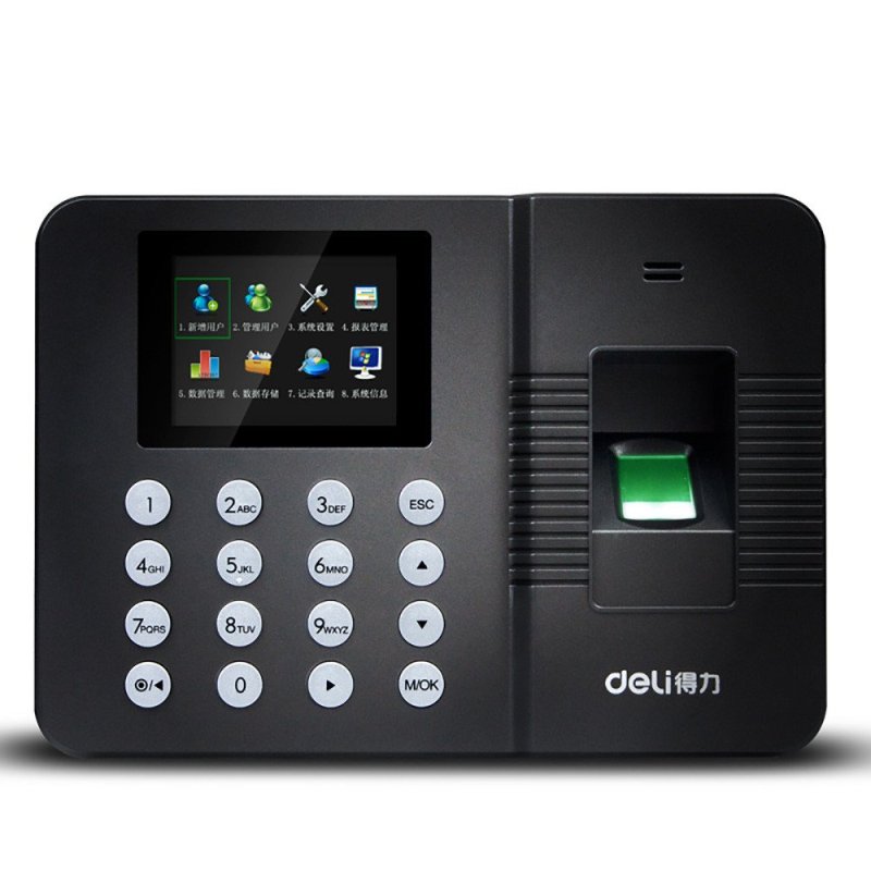 得力3960z指纹打卡机考勤机员工识别指纹签到上下班一体机考勤机