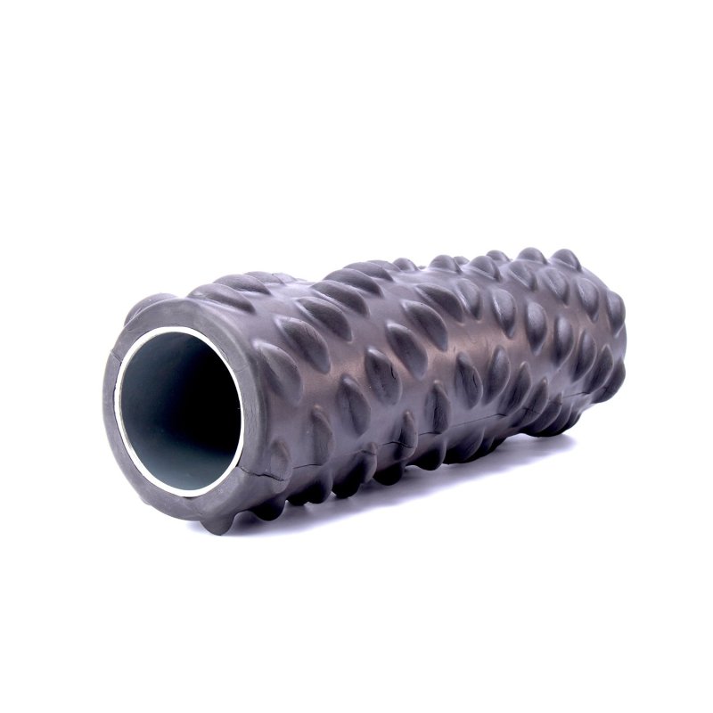 普罗 空心瑜伽柱泡沫轴按摩轴放松棒狼牙棒普拉提轴柱平衡滚筒 蝶蛹 Massage Rollers 黑色