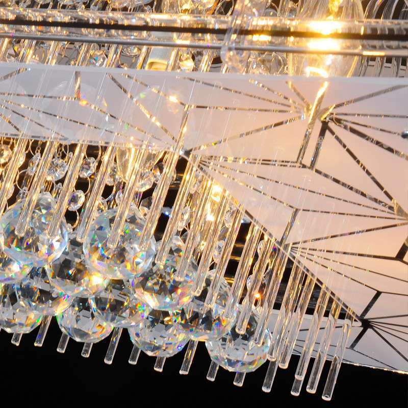 兴宇 客厅灯具长方形水晶灯现代简约吸顶灯变色led餐厅灯饰吊灯