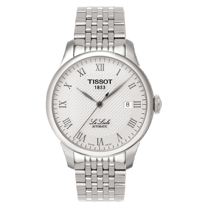 天梭(TISSOT)手表力洛克经典系列男表时尚皮带女表自动机械表情侣表钢带男士手表T41.1.483.33 T41.1.483.33白盘男款