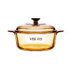 康宁(VISIONS)锅具套装VS12晶彩透明玻璃汤锅耐高温1.25L+康宁芝加哥刀具组合