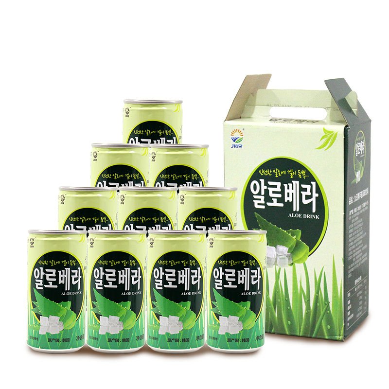 九日牌芦荟风味果肉饮料175ml*15瓶 韩国进口芦荟汁饮料