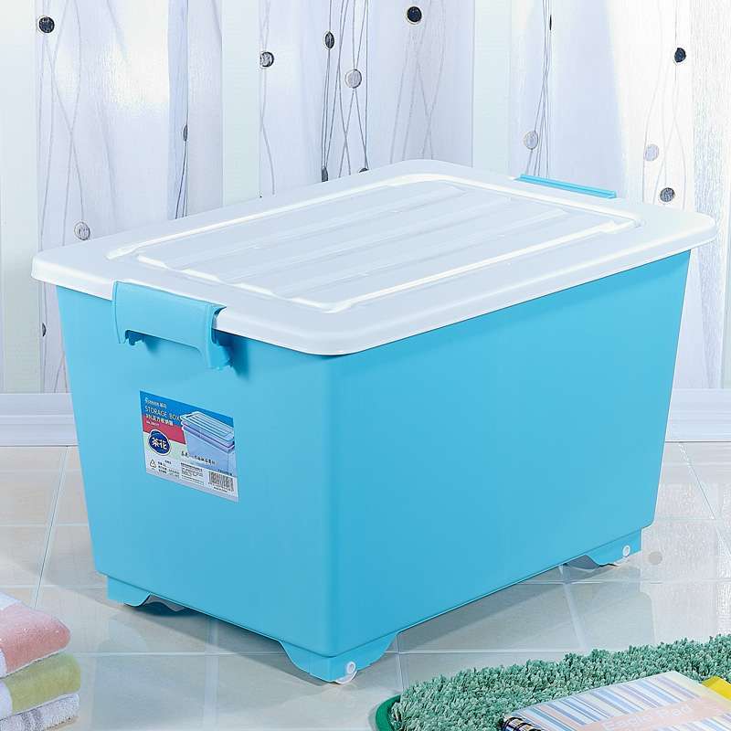 茶花(CHAHUA)[35L正方收纳箱3只装]28011T*3塑料储物箱彩色收纳盒整理箱