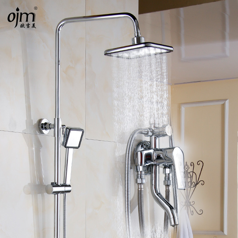 欧吉美 暗装花洒 明装淋浴花洒套装 全铜龙头淋浴器浴室淋雨沐浴花洒