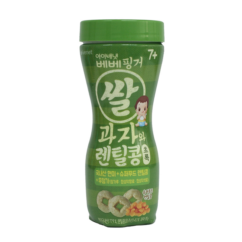 艾唯倪(ivenet)贝贝泡芙米饼(菠菜味）30g