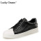 Lucky Ozasec潮流休闲运动鞋男鞋透气舒适球鞋板鞋头层牛皮小白鞋 休闲运动鞋 板鞋 黑色 男款40