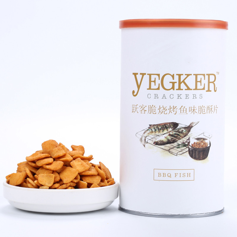 马来西亚进口 跃客脆（烧烤鱼味）脆酥片 330g