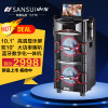 山水SAV-860 双10寸带DVD液晶显示屏户外演唱移动卡拉OK影音音响 配一对UHF话筒