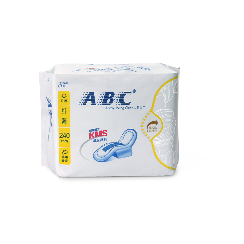 ABC日用纤薄棉柔240mm*8片