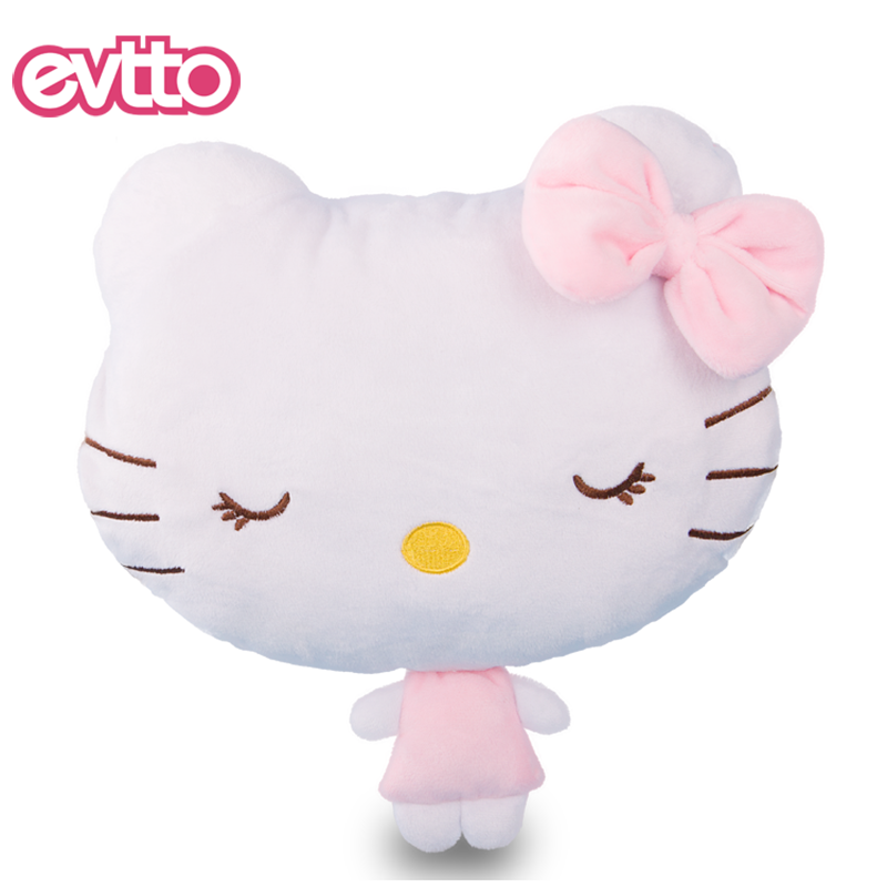 怡多贝EVTTO 正版kitty龙猫卡通午睡毛绒抱枕插手暖手玩偶儿童布娃娃玩具汽车靠垫 30cm*24cm hellokitty午睡抱枕