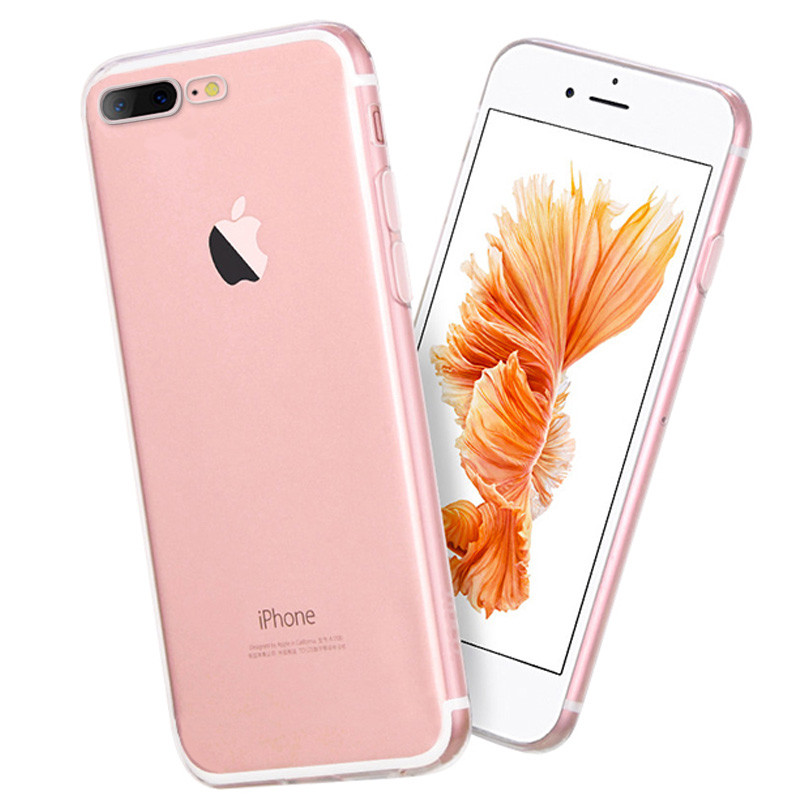 ESCASE 苹果8Plus/7Plus手机壳iPhone8plus手机壳 苹果7P防摔手机套 硅胶透明软壳 5.5英寸 透明