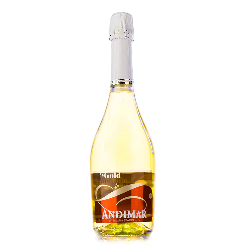 西班牙原瓶进口起泡酒 爱之湾（ANDIMAR）莫斯卡托晶白气泡甜酒葡萄酒750ml单支装