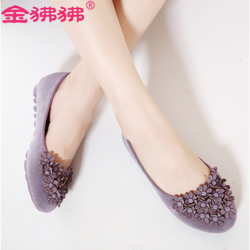 金狒狒简约短靴舒适短筒靴防水台马丁靴 大小码女靴 紫色 39码