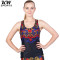 KW SPORTS 加厚印花运动瑜珈背心女2015秋冬季瑜珈服健身房跑步服 L 花色