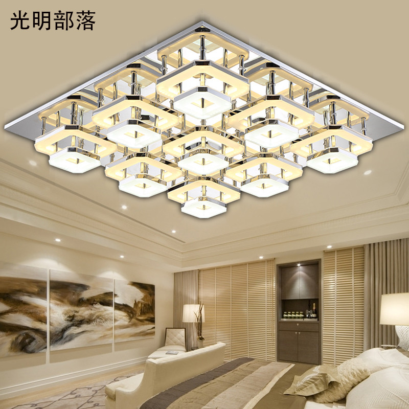 GMBL光明部落美式乡村简约客厅卧室餐厅灯北欧led大气吸顶灯具创意玻璃现代大厅书房灯饰 9头配送暖光灯泡