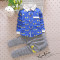 包包小象 2016新款0-1-2-3岁男童男宝宝春秋季休闲衬衫开襟衫套装两件套 建议身高73CM-80CM 蓝色满身眼衬衫套