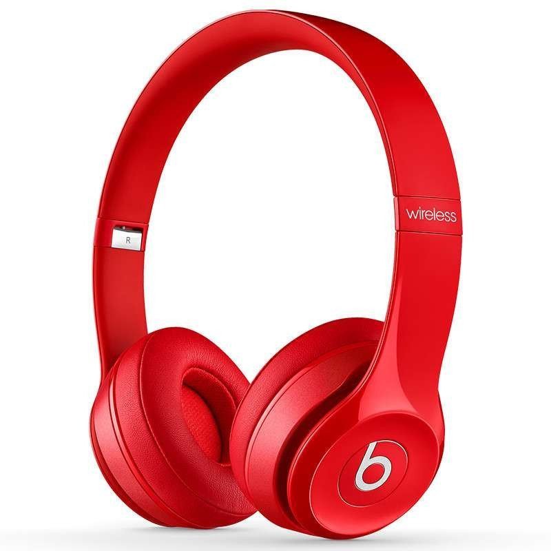 Beats Solo2 Wireless无线蓝牙耳麦耳机 头戴式运动耳麦 蓝牙耳机 红色