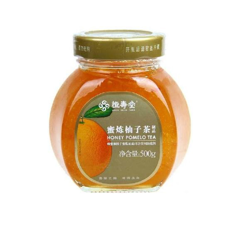 恒寿堂 蜜炼柚子茶 500g 瓶装