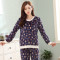 睡衣女冬季法兰绒长袖睡衣休闲保暖卡通小熊家居服套装 XL WH-207#小熊