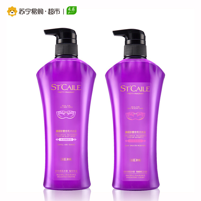 采乐邂逅珍爱香氛洗发露丝质柔滑滋润型500ml+采乐邂逅珍爱香氛沐浴露水润嫩肤型500ml
