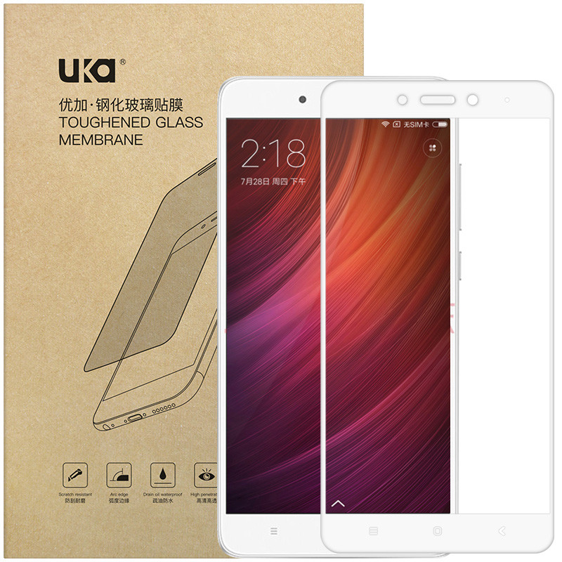 优加（uka）红米note4钢化玻璃膜手机保护贴膜/全覆盖全贴合钢化玻璃膜