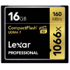 雷克沙（Lexar）CF卡 16GB 1066X读160M写95M单反相机存储卡（LCF16GCRBAS1066）