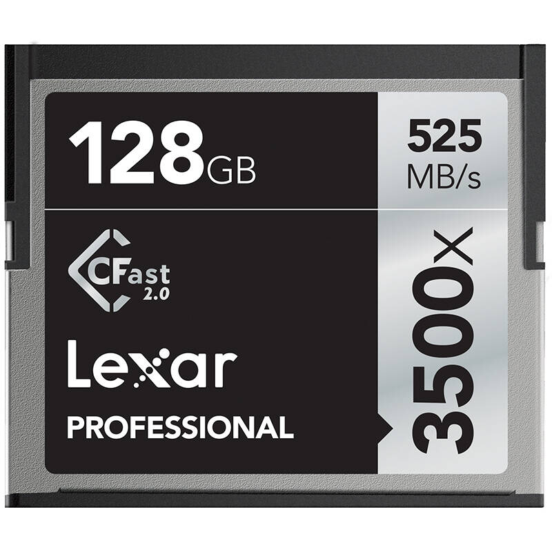 雷克沙Lexar CFast 2.0存储卡 128GB 摄影单反相机专用卡 读525MB/s 写445MB/s