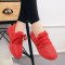 格瑞迪欧(Girdio) 2017新品透气女鞋平底舒适休闲鞋系带双色运动鞋小红鞋1688 红色 35码