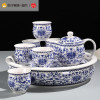 艺宏堂 蓝藤花大茶船陶瓷功夫茶具套装