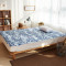 席梦思保护垫床垫1.5m床 磨毛布床褥子双人1.8m床 可机洗四角绑带 1.8*2.0m 蓝色花朵