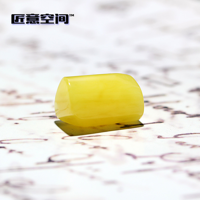 匠意空间 天然波罗的海 蜜蜡 随形 吊坠 30x20x16mm 支持国检 男女同款 黄色