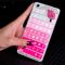 法威仕 满钻炫彩果冻水钻透明手机软壳保护套带挂绳 适用于VIVO X7plus/5.7屏 渐变玫红-红唇-软壳+粉挂绳