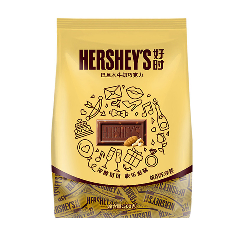 kisses好时巧克力 迷你排块巴旦木口味500克