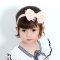 2017新品简约小清新多款多色可选韩国女童发饰儿童发带 婴儿头饰可爱卡通女孩子头花 公主宝宝发箍 11#西瓜红蝴蝶结