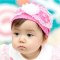 0-1岁韩国婴儿发带发饰春夏秋季女童女宝宝假发带儿童拍照头饰2017新品简约小清新多款多色可选 0010三朵花发带玫红