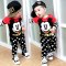 1-2-3岁童装2017新款儿童衣服男童长袖套装女宝宝春季两件套潮童装2017新款儿童衣服男童长袖套装女宝宝春季两件套潮 90cm(90cm(建议75-85厘米)) 红色-米奇