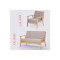 淮木（HUAIMU） 日式单人沙发小户型双人椅布艺实木小沙发椅宜家休闲椅卡座咖啡椅 轻灰色