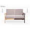 淮木（HUAIMU） 日式单人沙发小户型双人椅布艺实木小沙发椅宜家休闲椅卡座咖啡椅 轻灰色